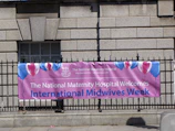 National maternity hospital welcomes international midwives week banner.