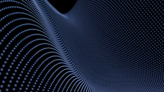 Abstract blue wave pattern made of dots