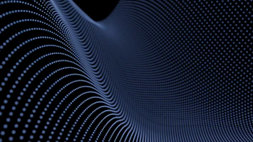 Abstract blue wave pattern made of dots