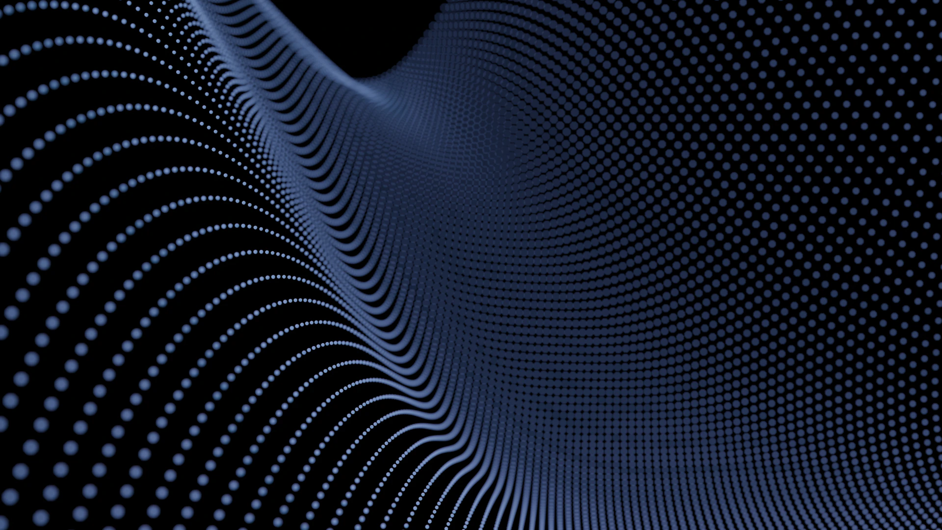 Abstract blue wave pattern made of dots