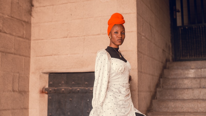 Headwrap orange élégant
