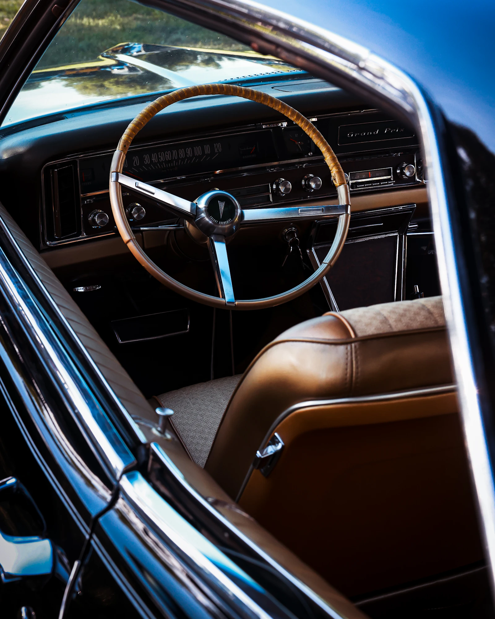 Classic leather car interior reference