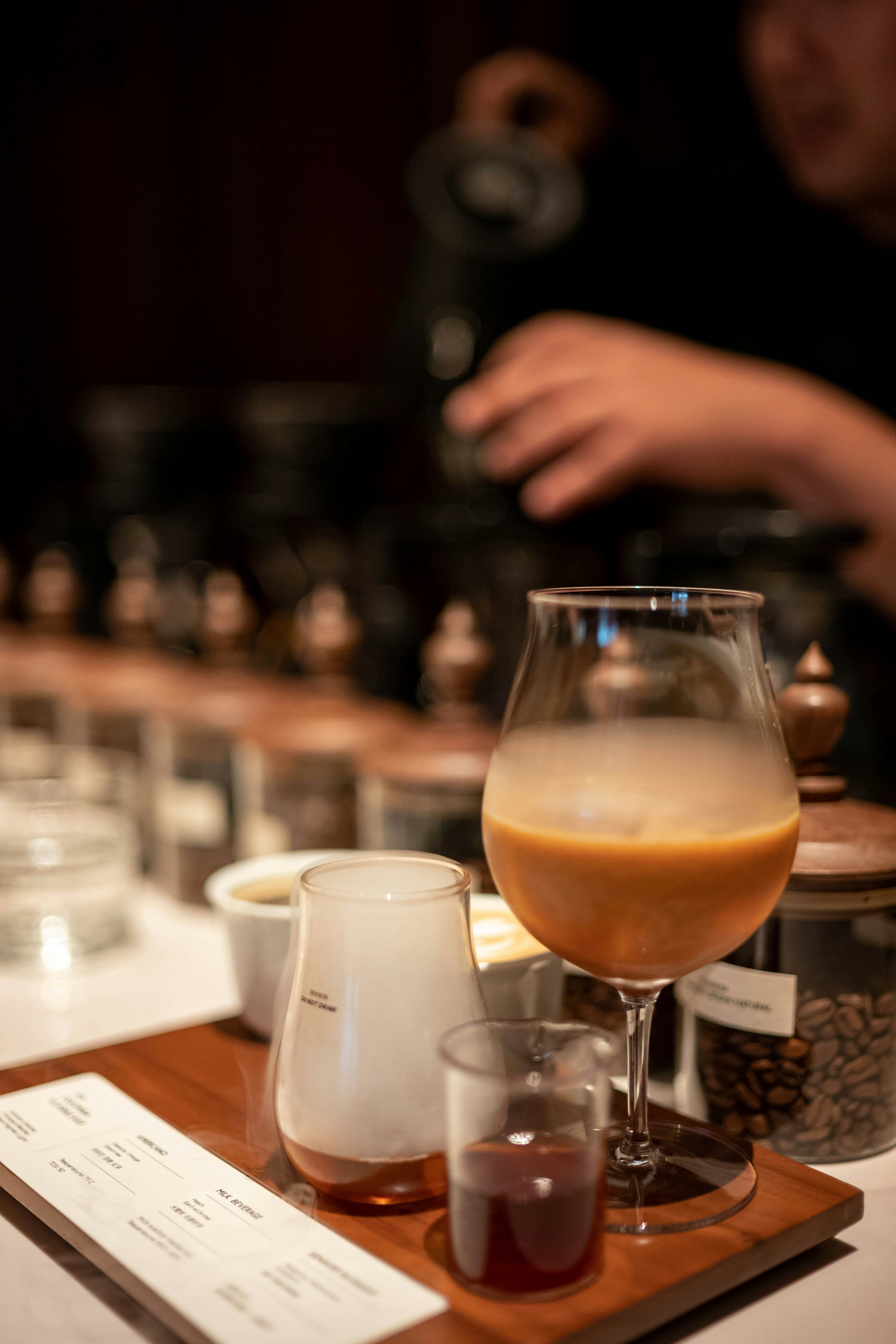 Coffee tasting and sensory evaluation setup