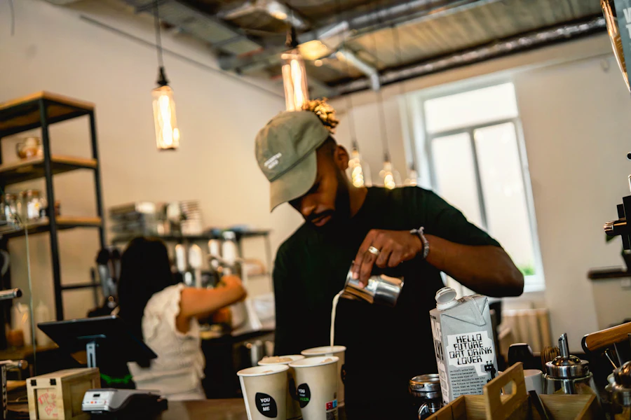 Barista at work