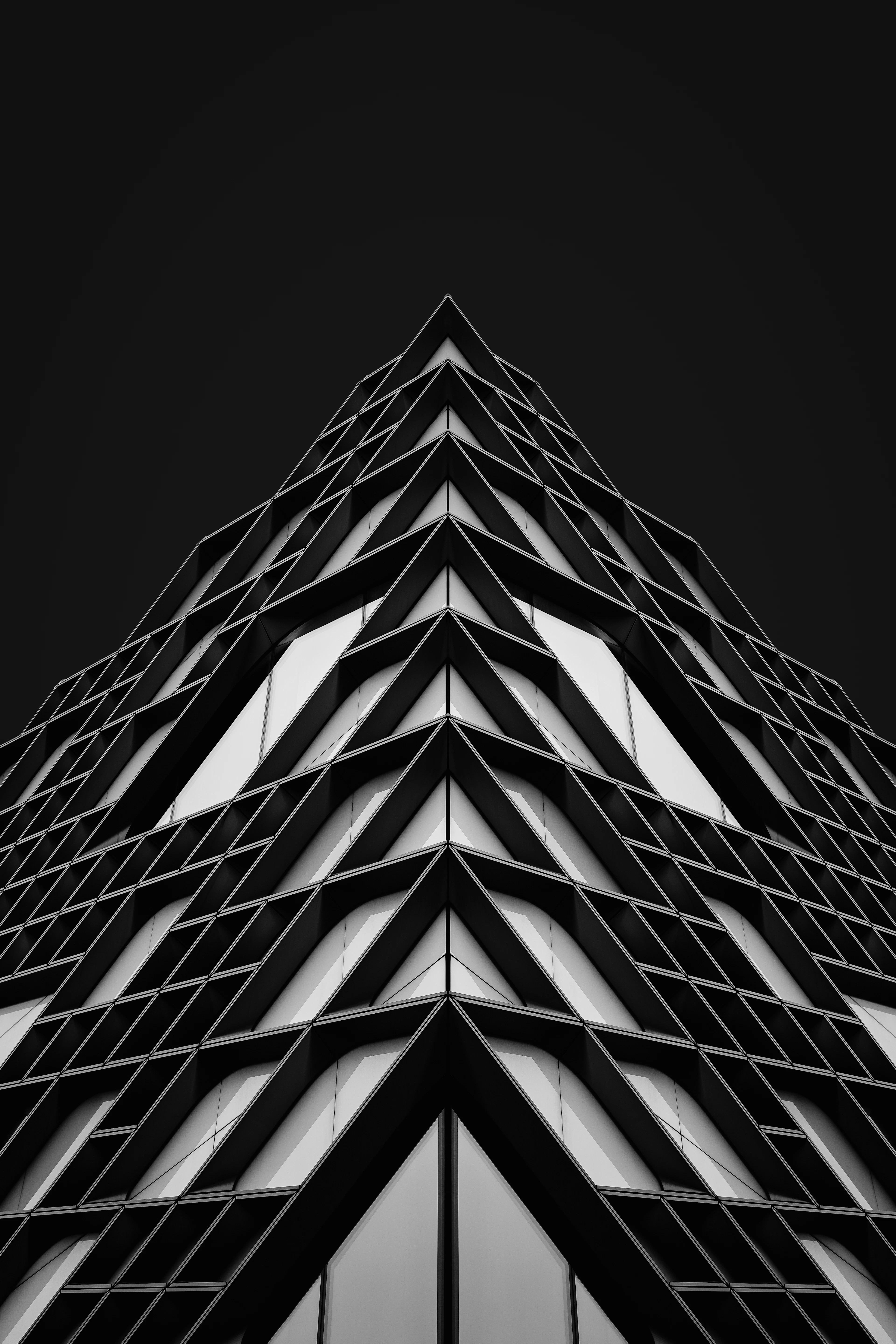 Modern geometric building facade