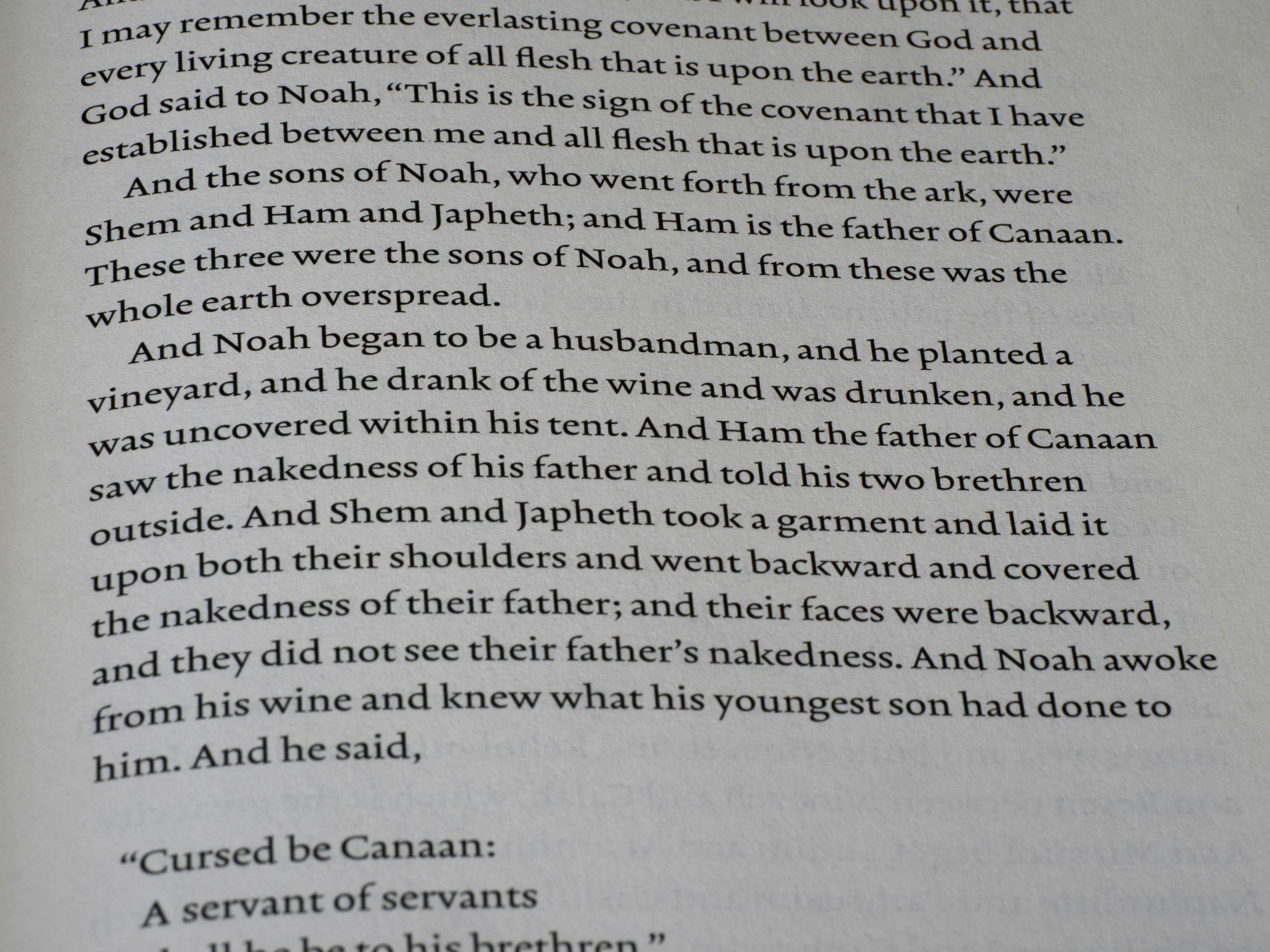 Text from a book about noah and his sons.