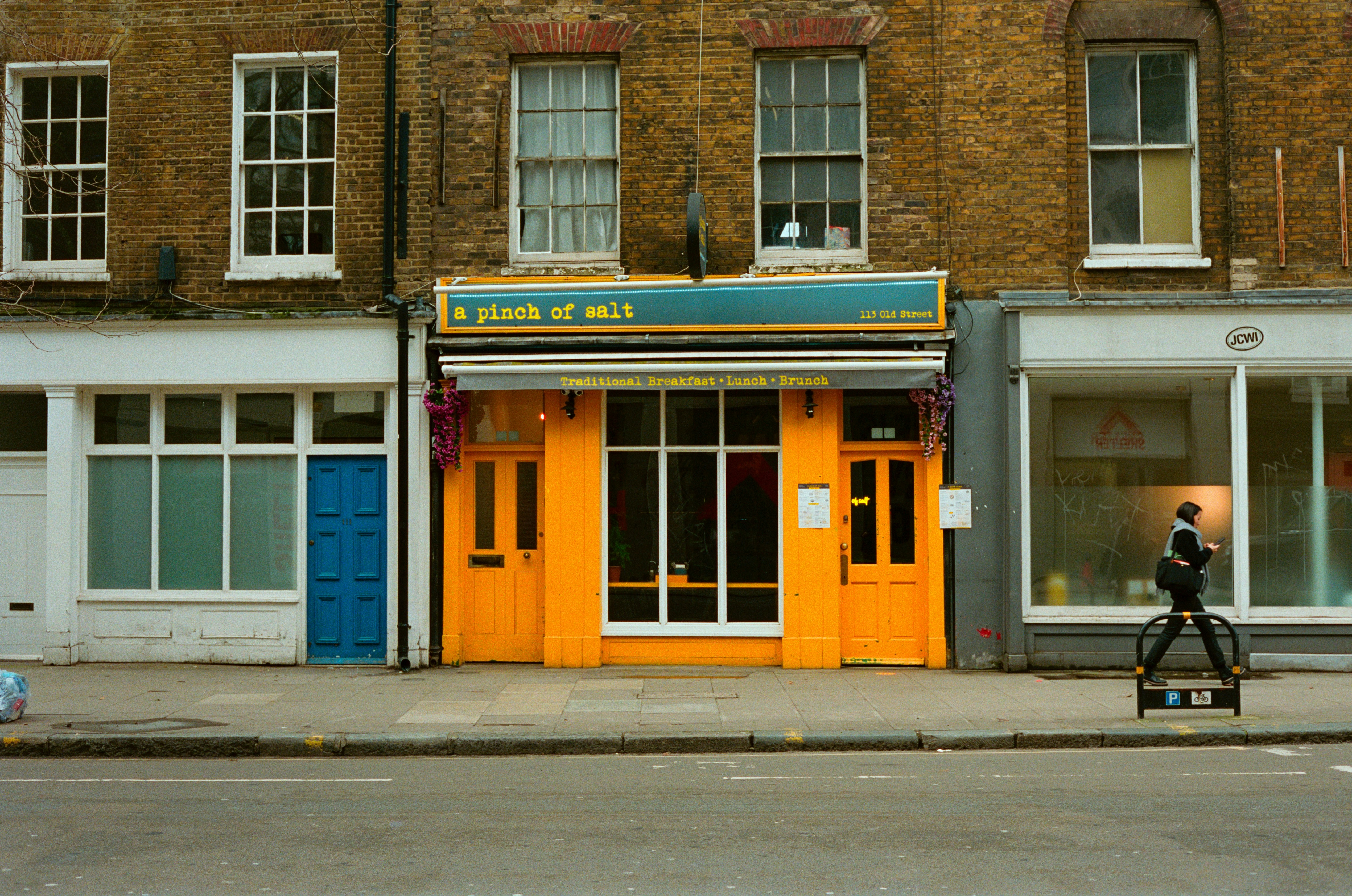 Charming London bakery storefront