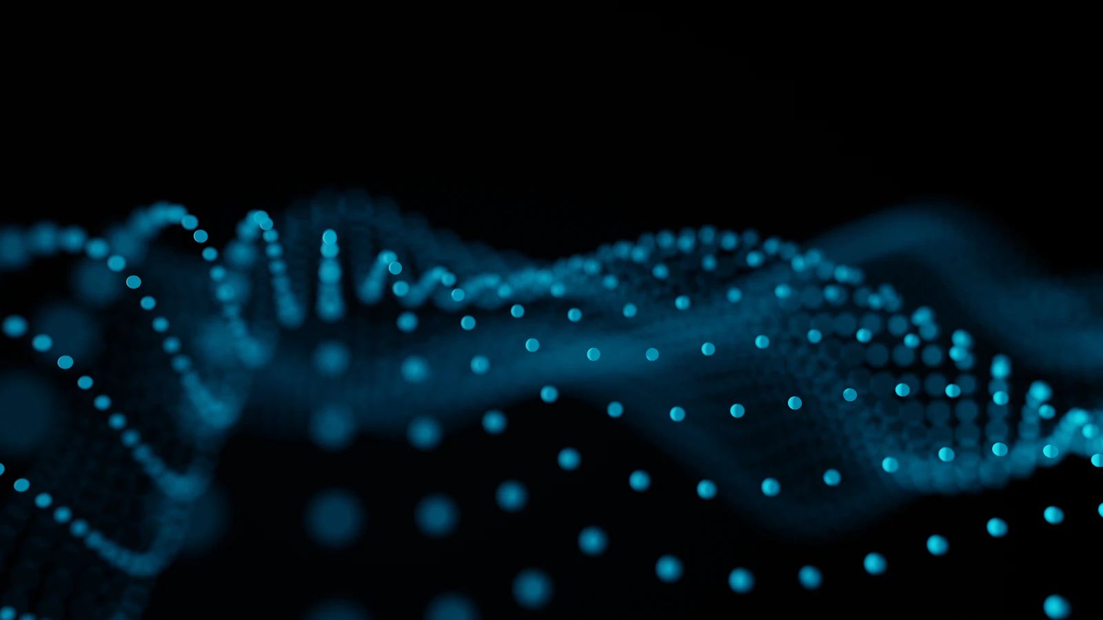 Abstract glowing blue network of connected points representing emerging technology trends