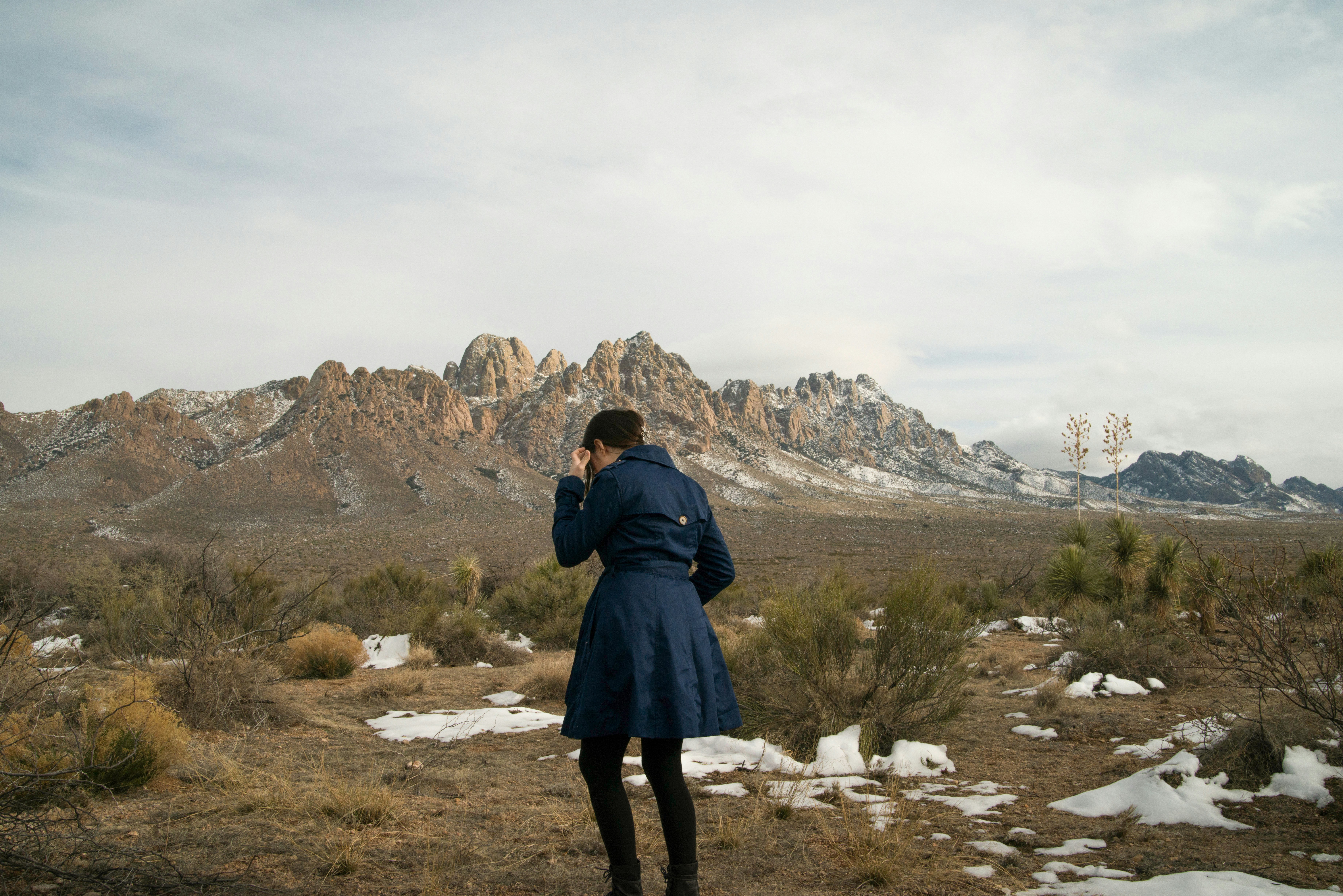 Navy wool overcoat