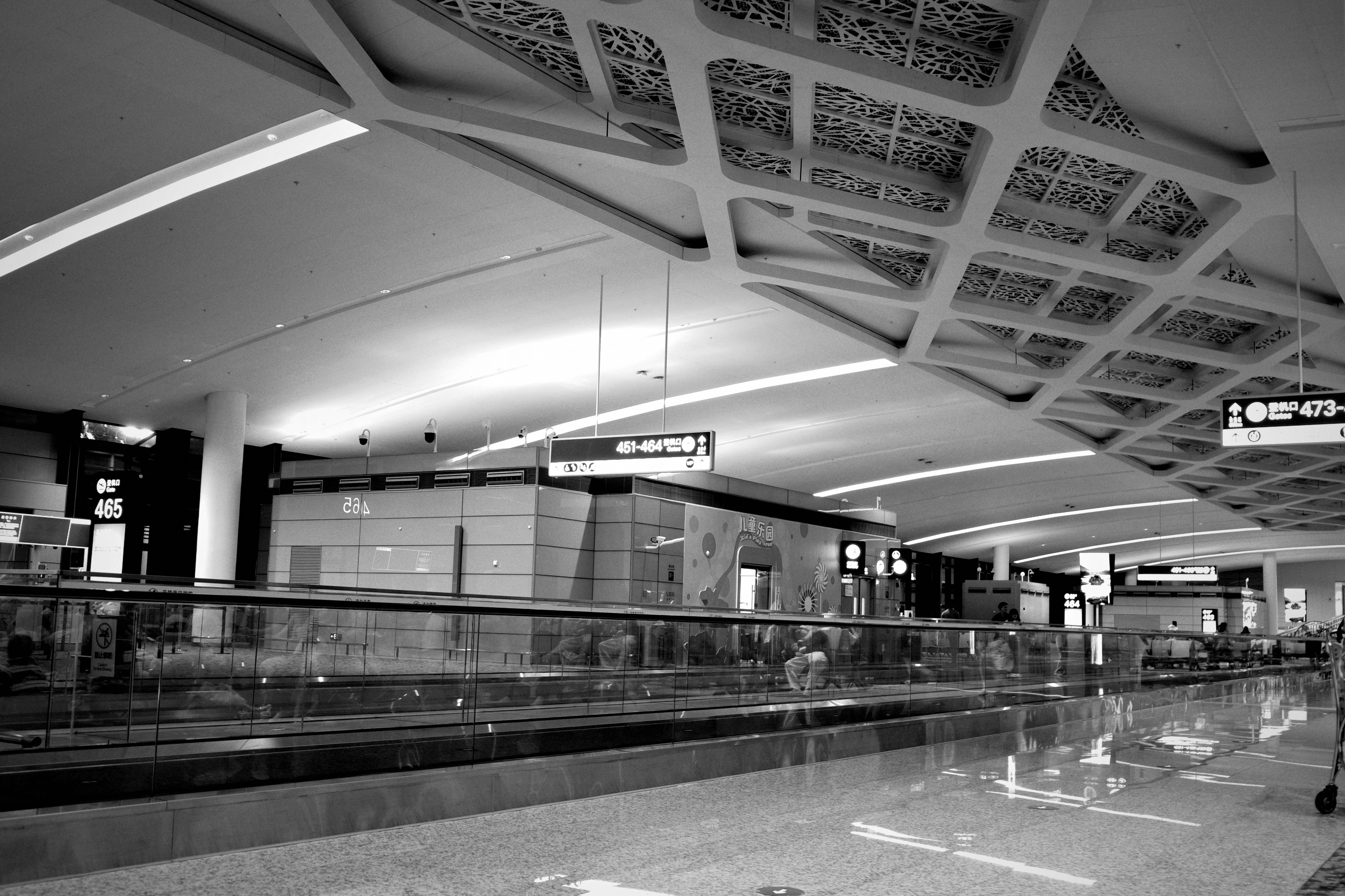 Modern airport interior
