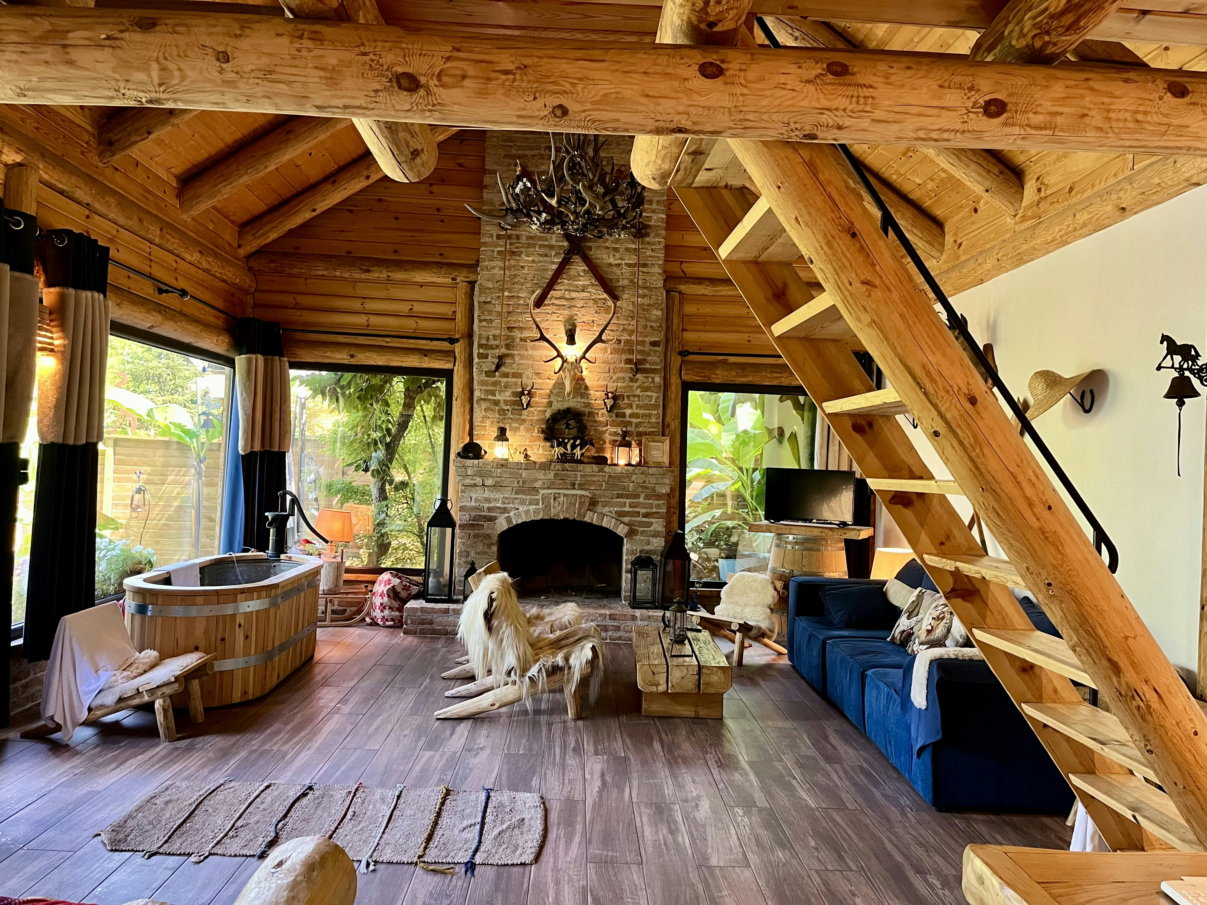 Rustic cottage interior