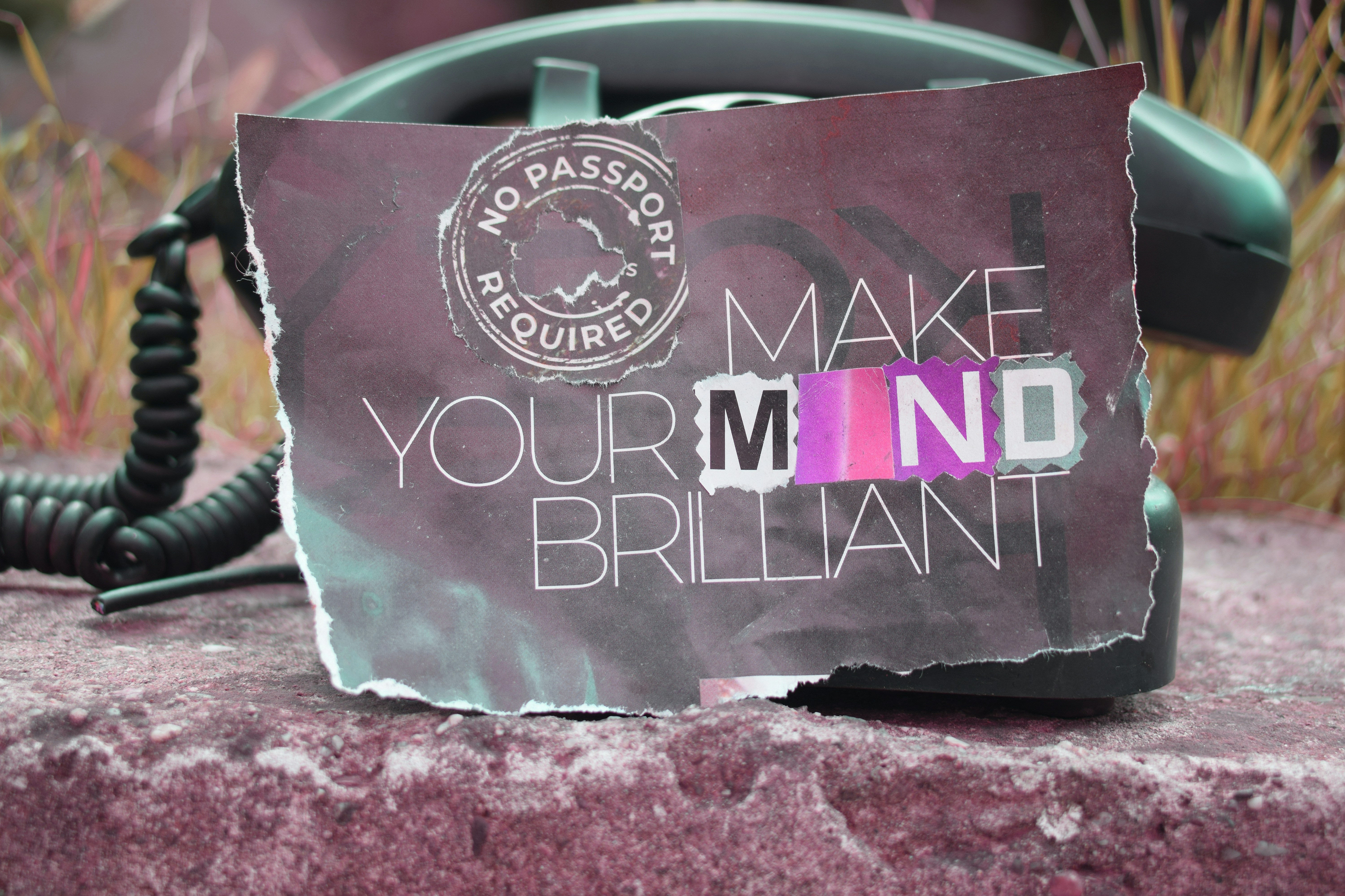 Make your mind brilliant text on paper.