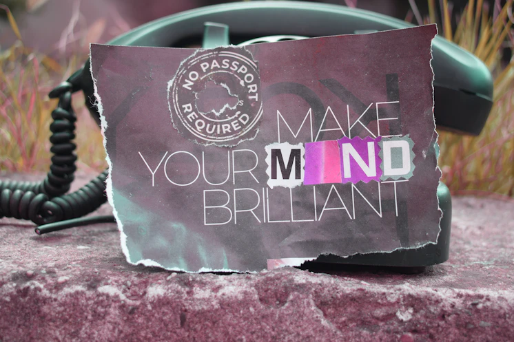Make your mind brilliant text on paper.