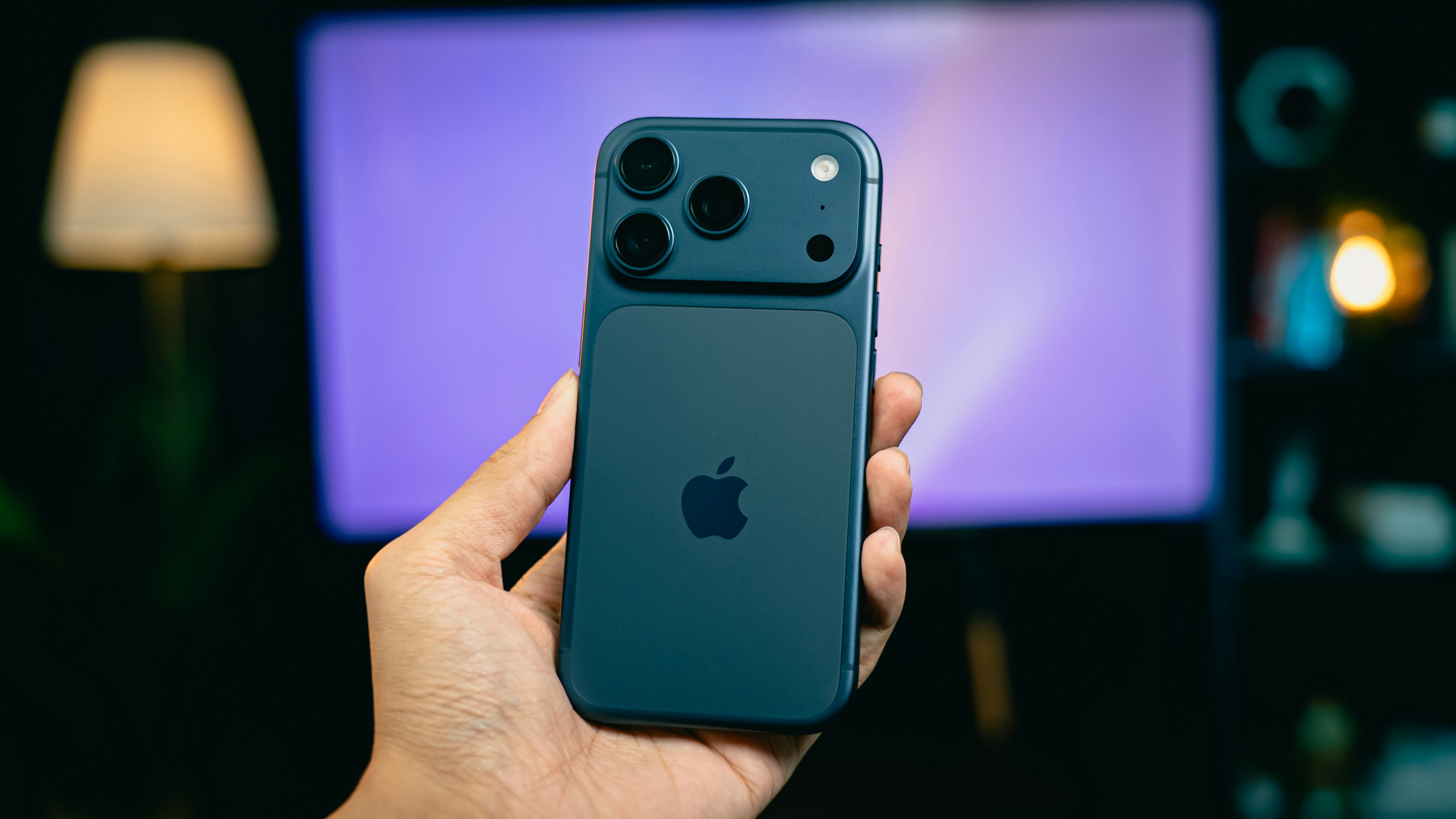 iPhone 17 Pro Max close-up showing camera details and build quality