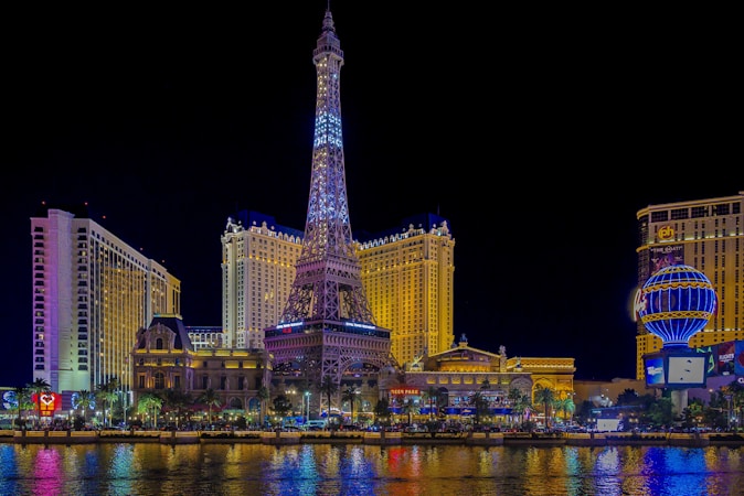 Las Vegas Strip hotels illuminated at night, the tourism corridor that drives the local Southern Nevada economy