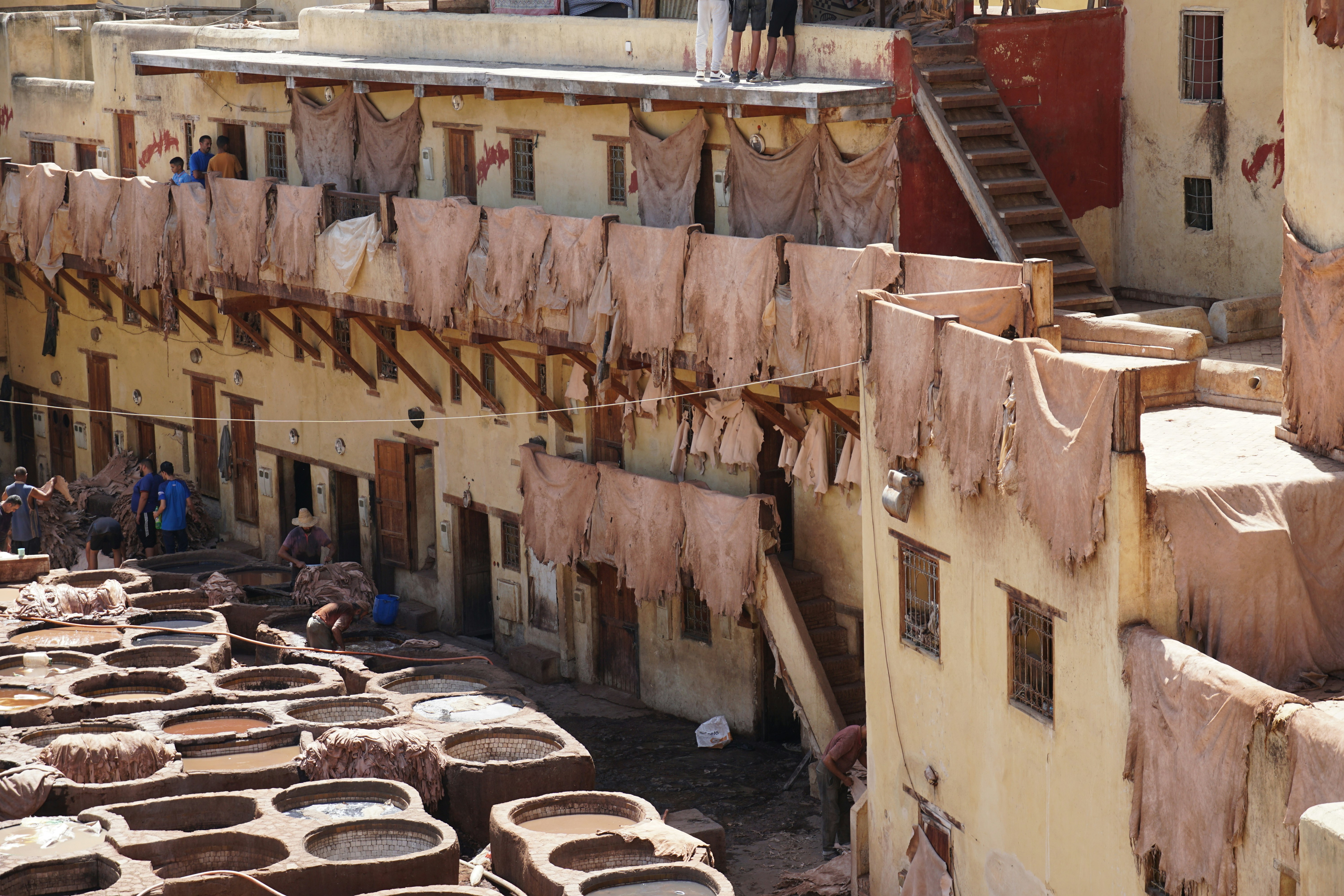 Traditional tannery workshop