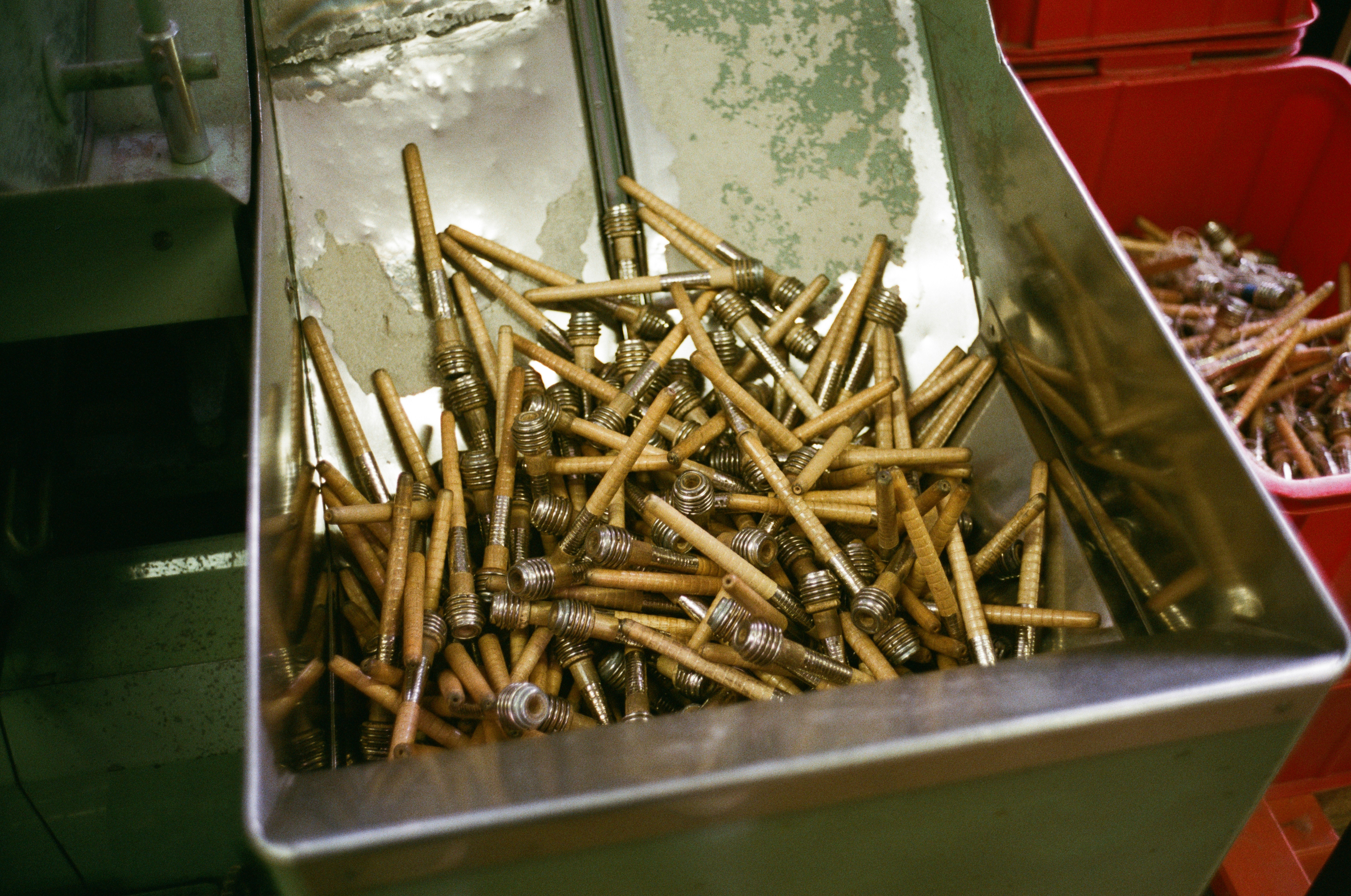Close-up of high-quality recycled yarn spools.