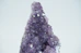 Close-up of a purple amethyst geode cluster