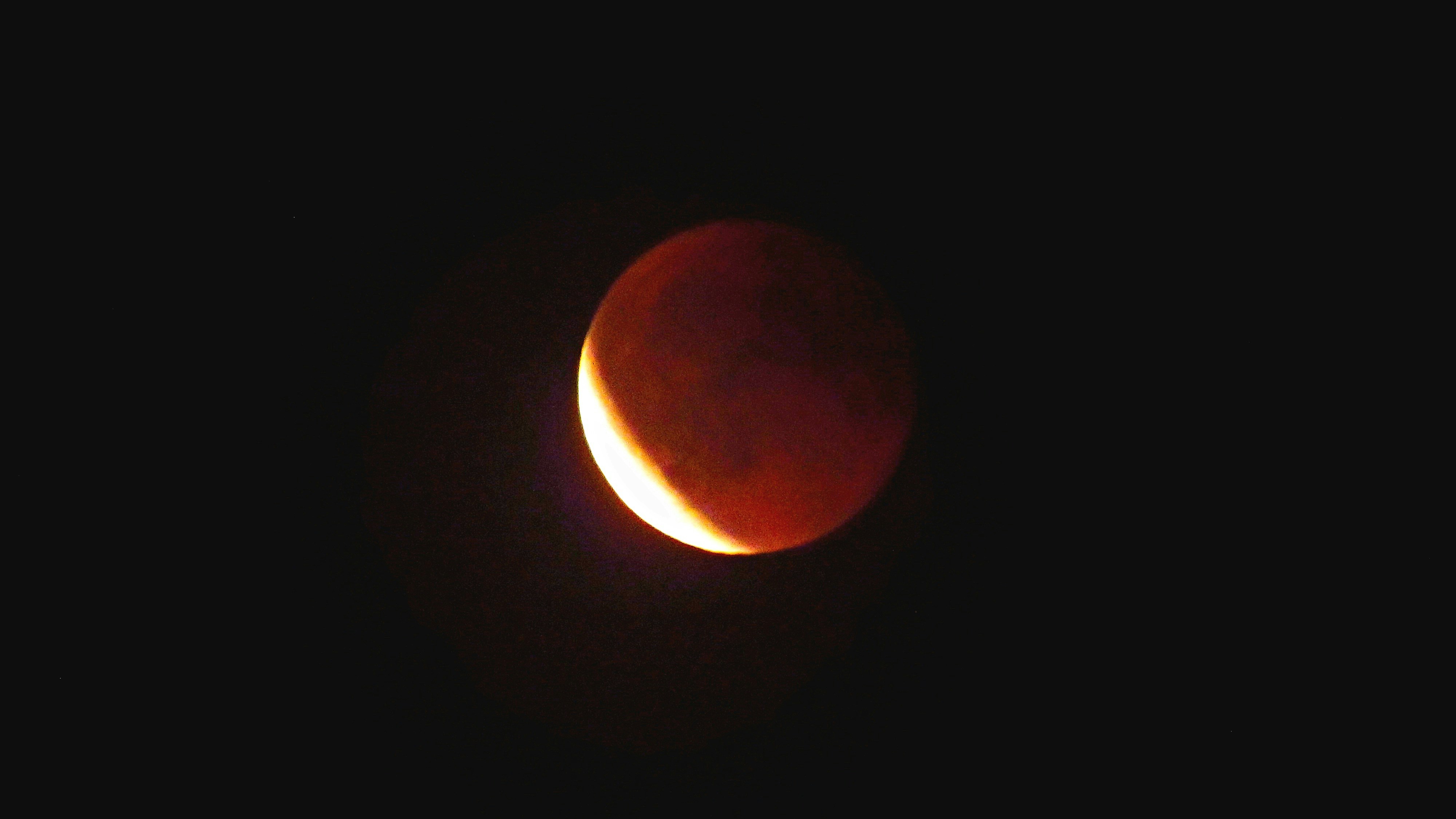 A blood moon during a lunar eclipse
