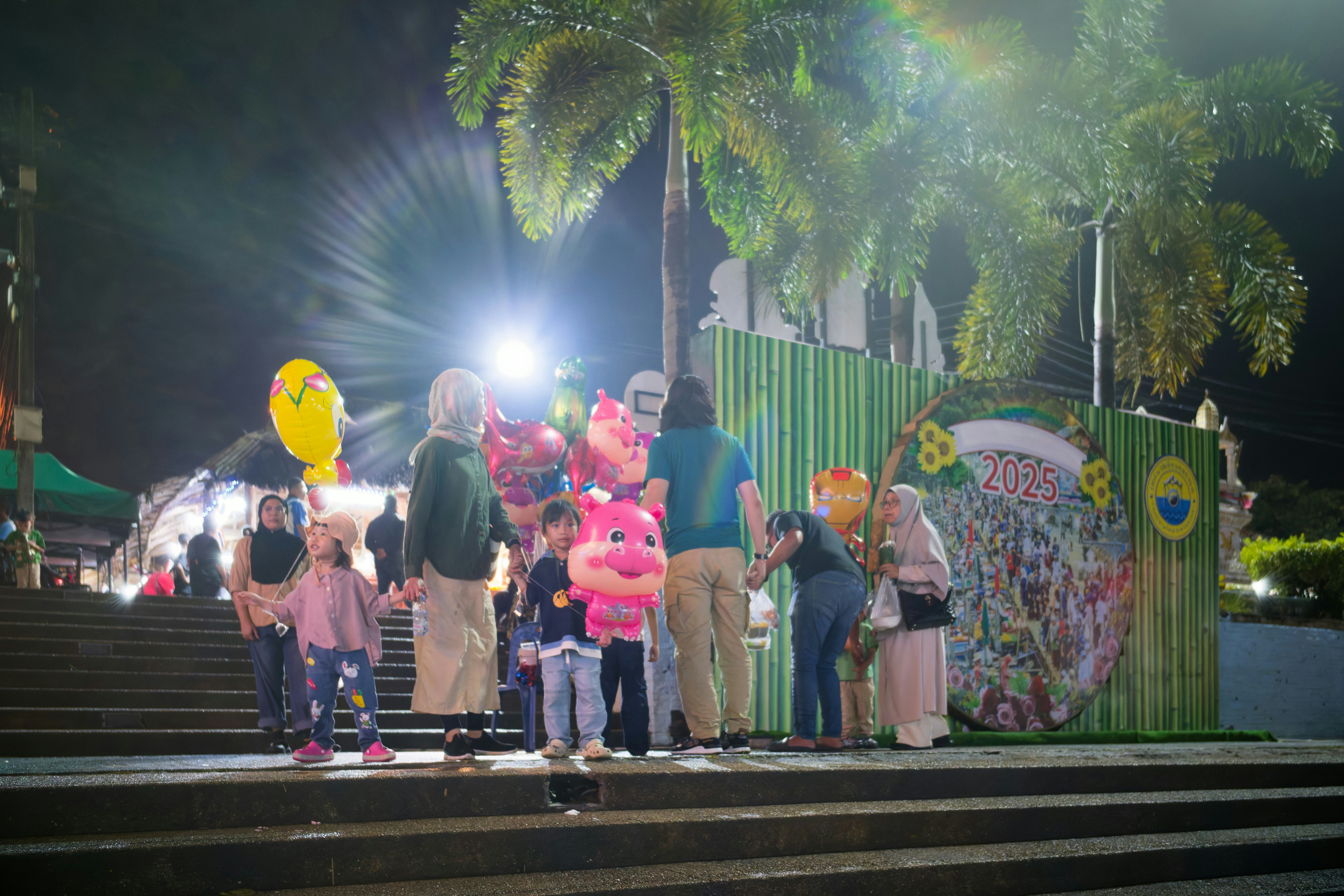 Nighttime outdoor event