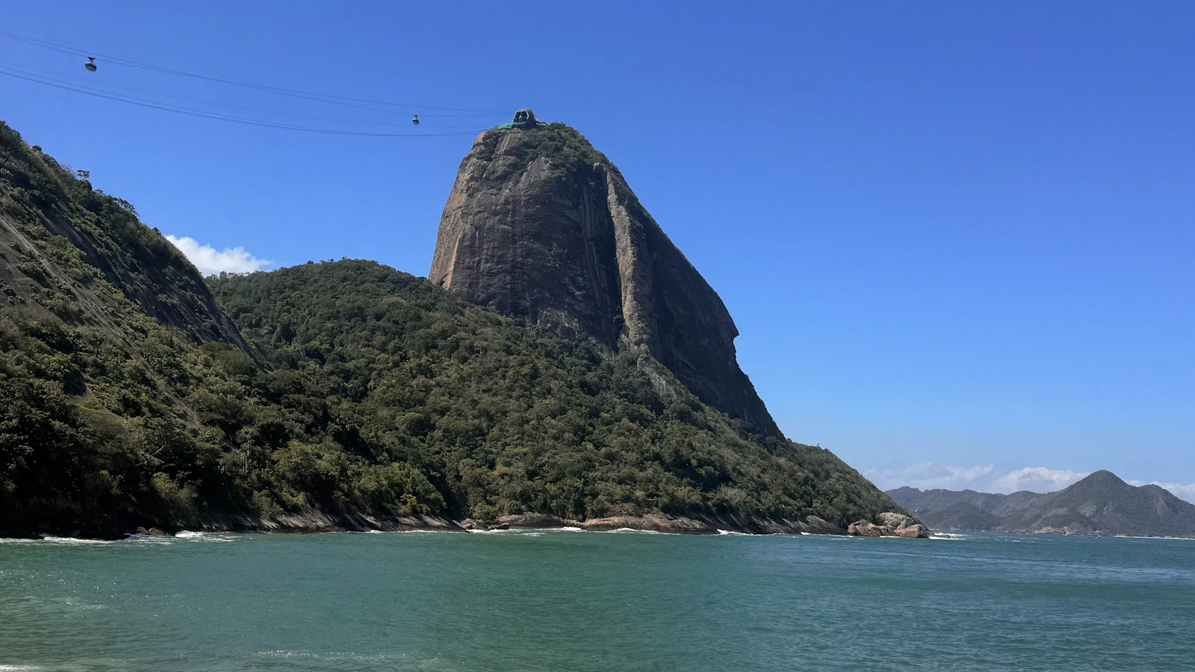 Sugarloaf Mountain overlooking Guanabara Bay in Rio de Janeiro