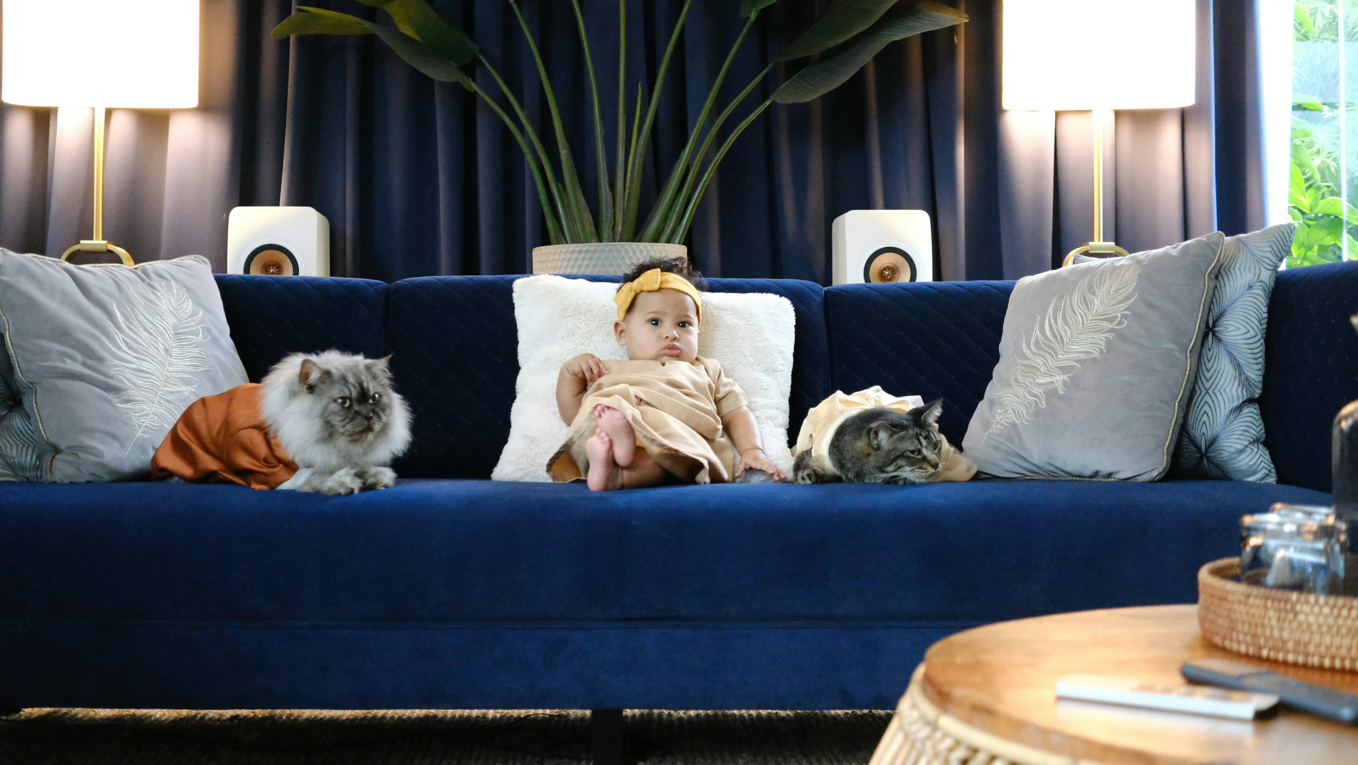 family relaxing home