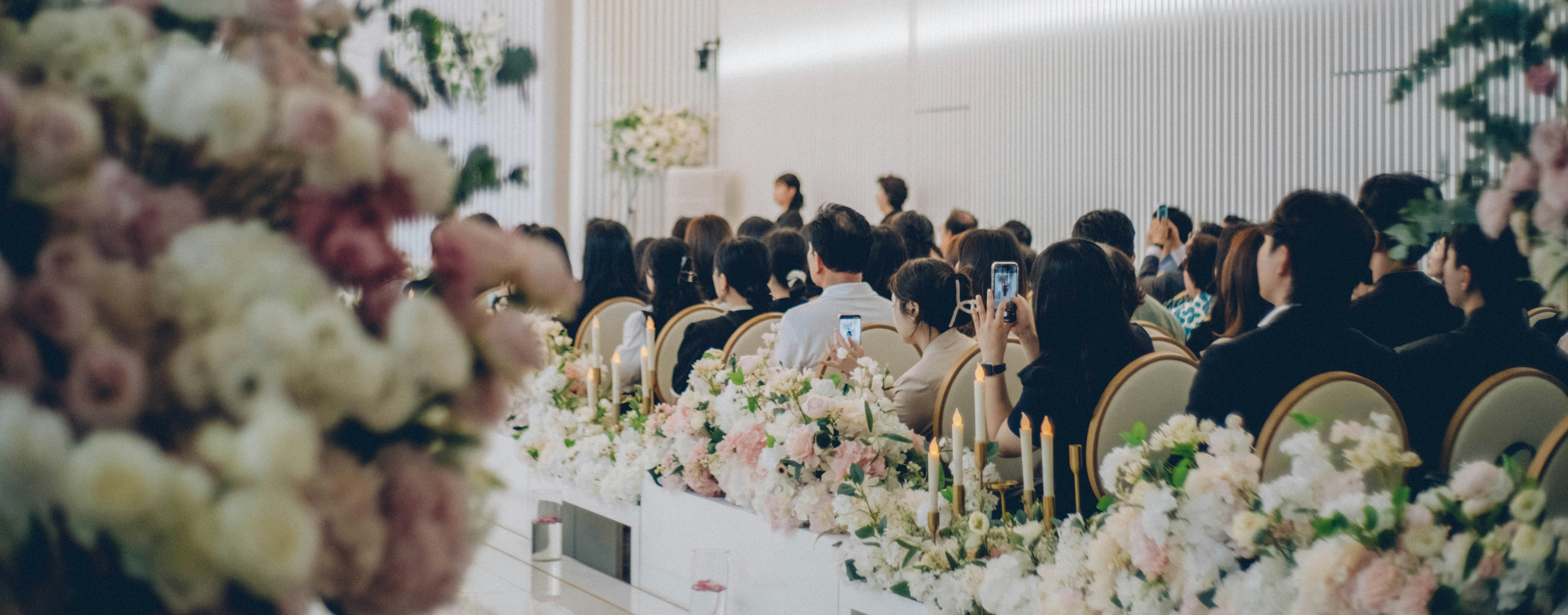 Wedding reception setup