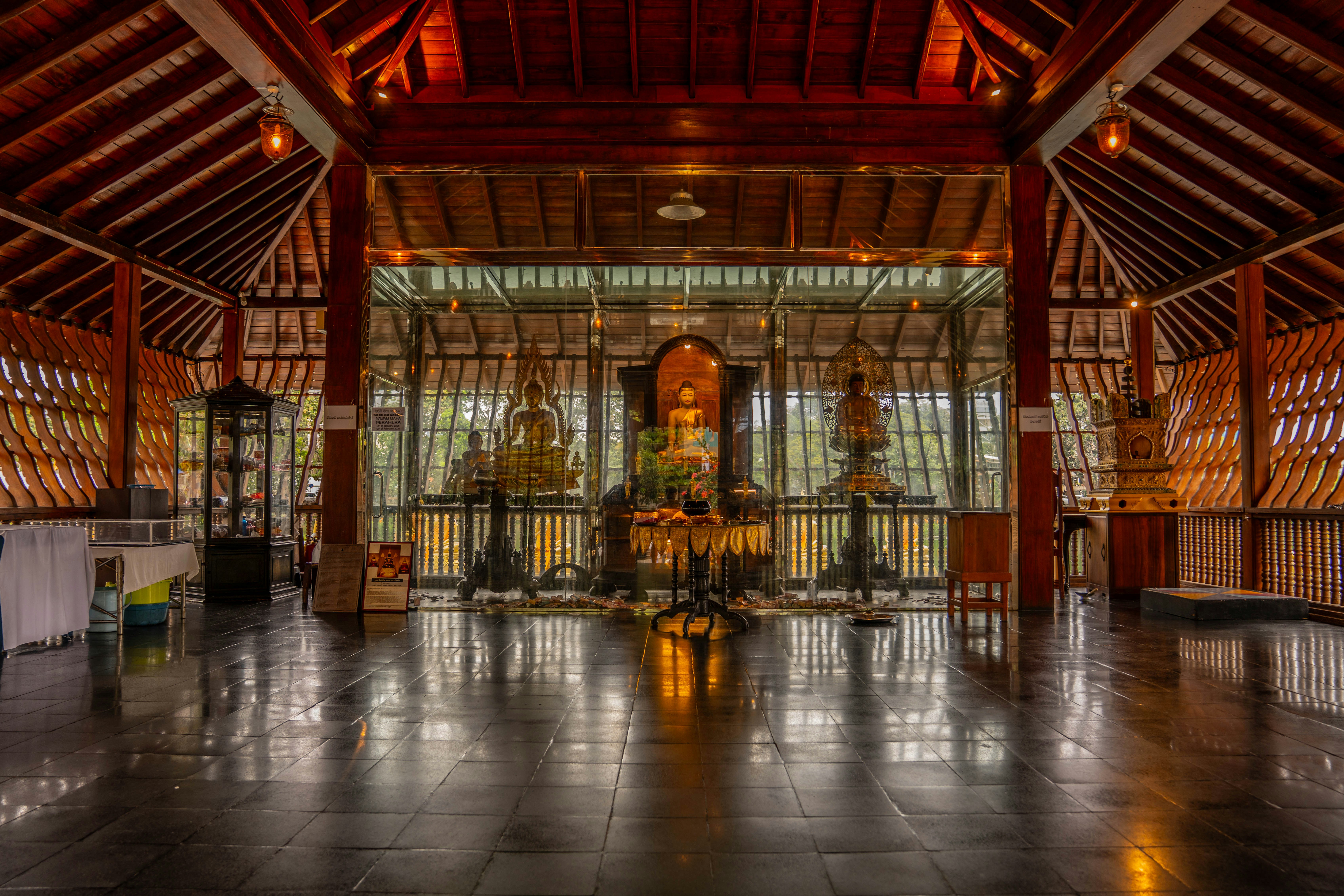 Buddhist temple interior