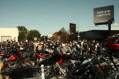 Bikers at a community meetup
