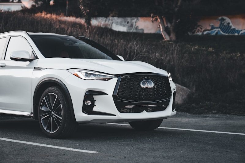 white luxury SUV parked on premium asphalt