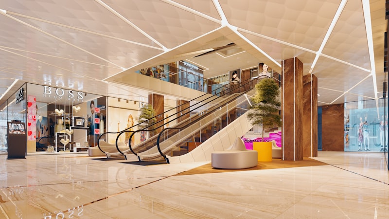 Sunshine City Ikebukuro, shopping mall, shopping center interior, escalator, crime scene tape, police investigation