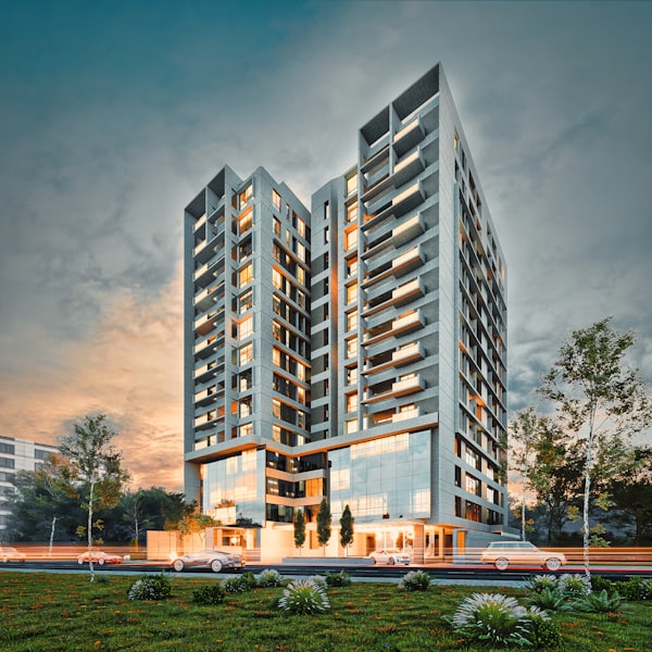 Modern apartment building