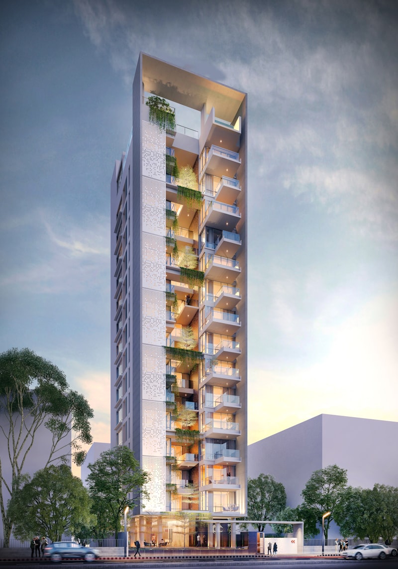 Modern residential tower