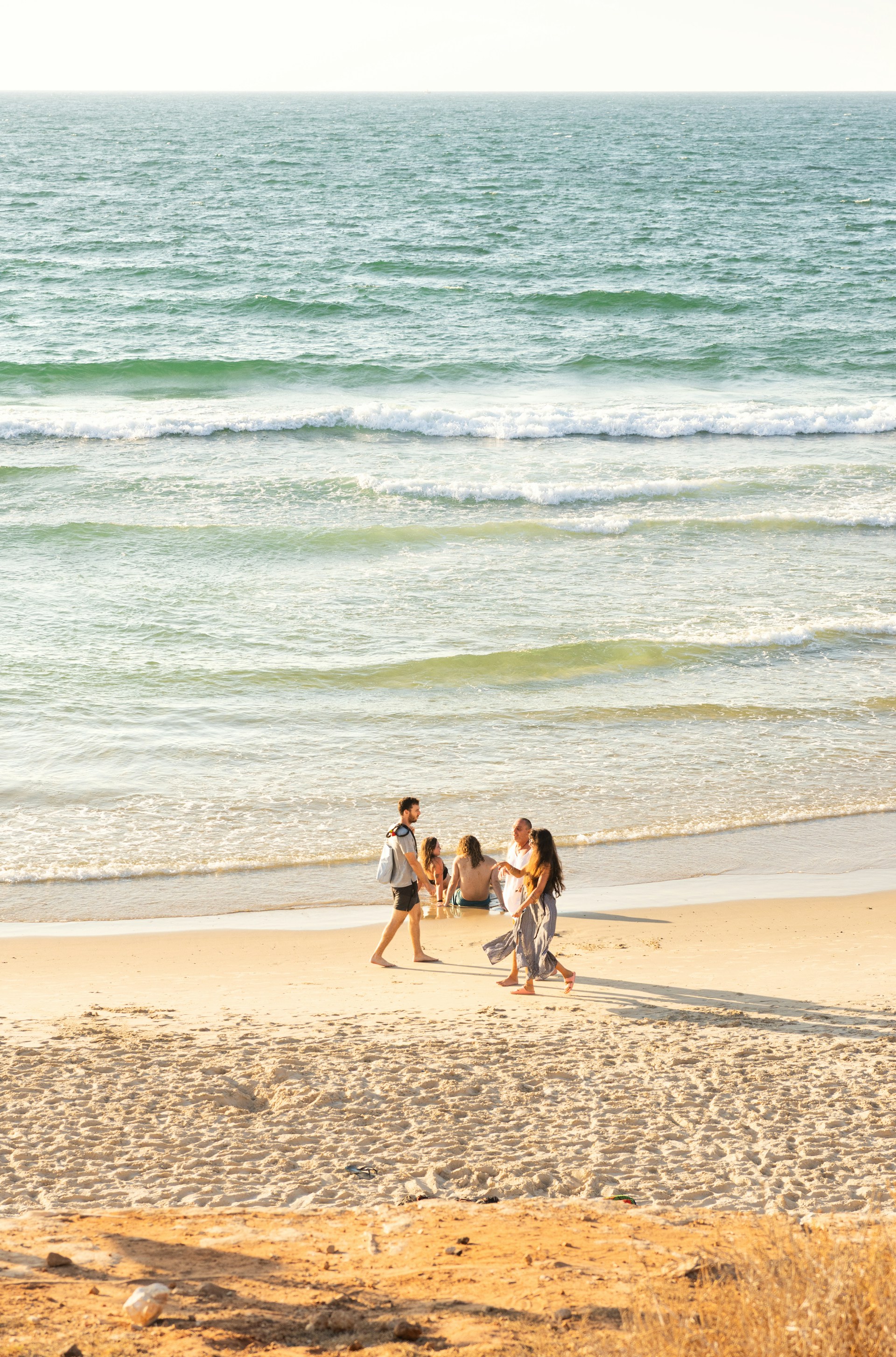 Group of friends enjoying a day at the beach.