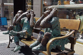 Three monkeys covering their eyes, ears, and mouth.