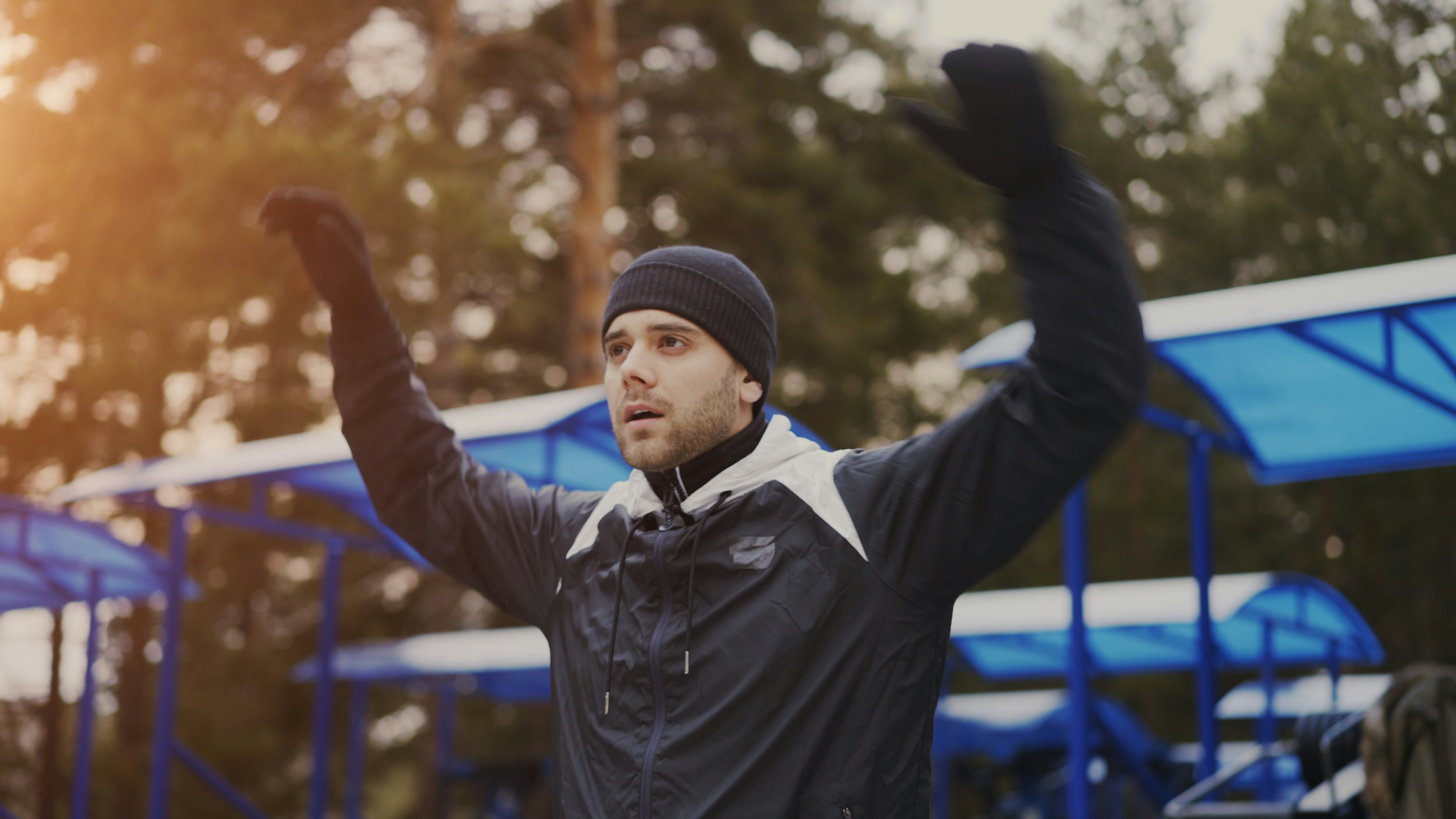 person exercising outdoors - government 8 tips for healthy eating