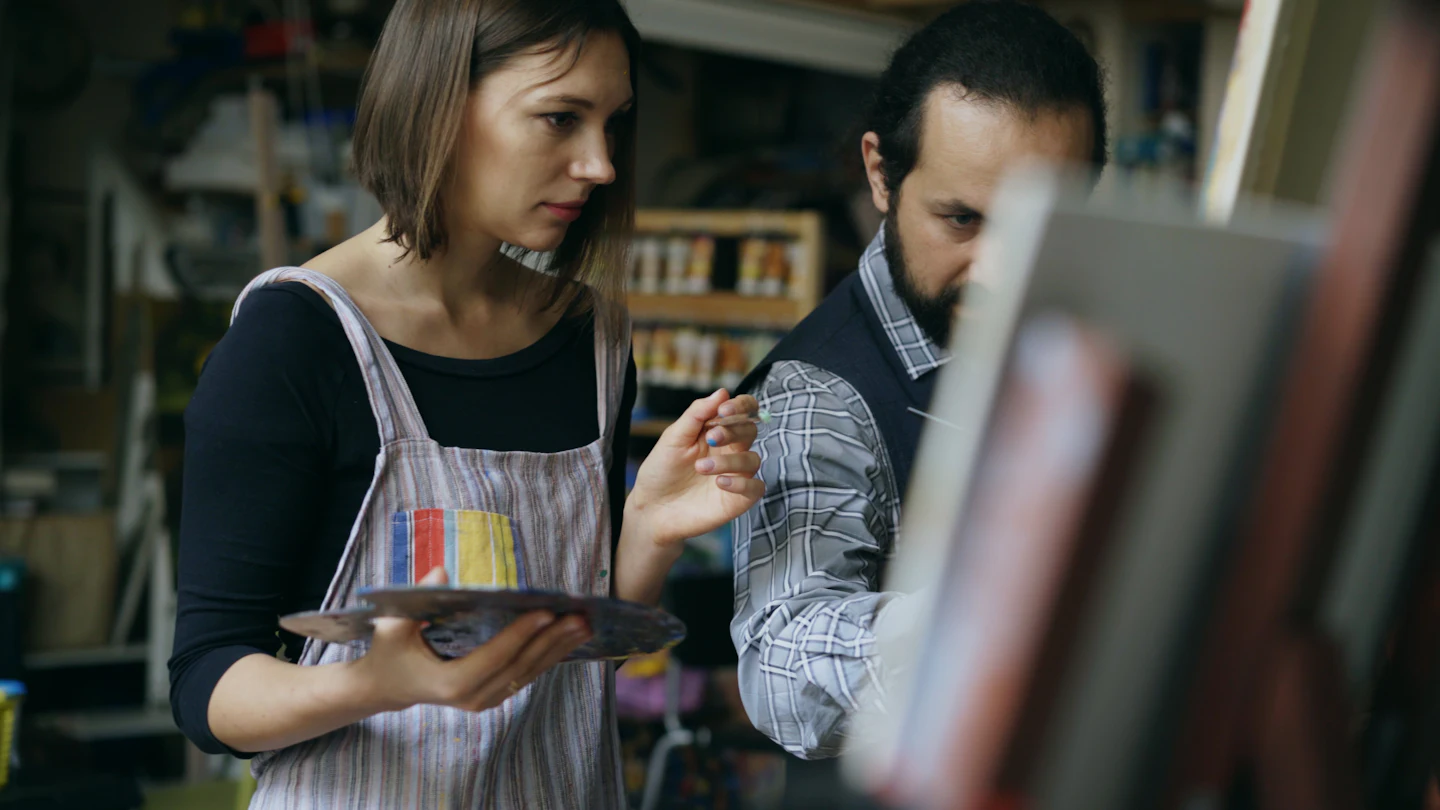Business partners in their workshop