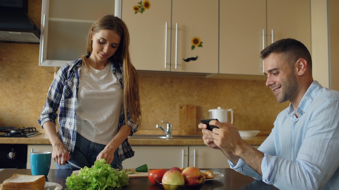 blood glucose testing device on kitchen counter
