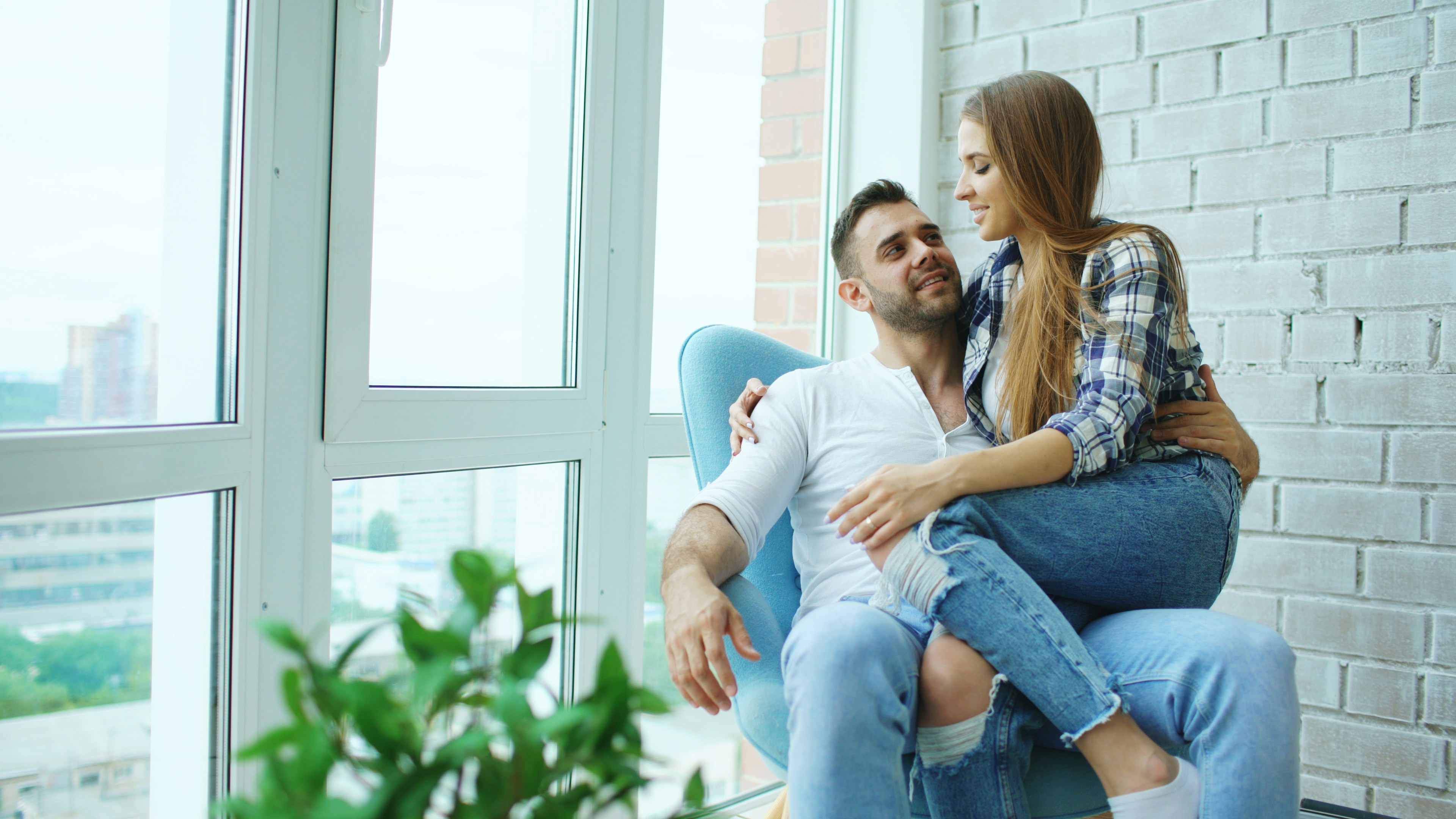 Couple on balcony