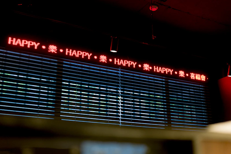 bright happy sign for positive new connections