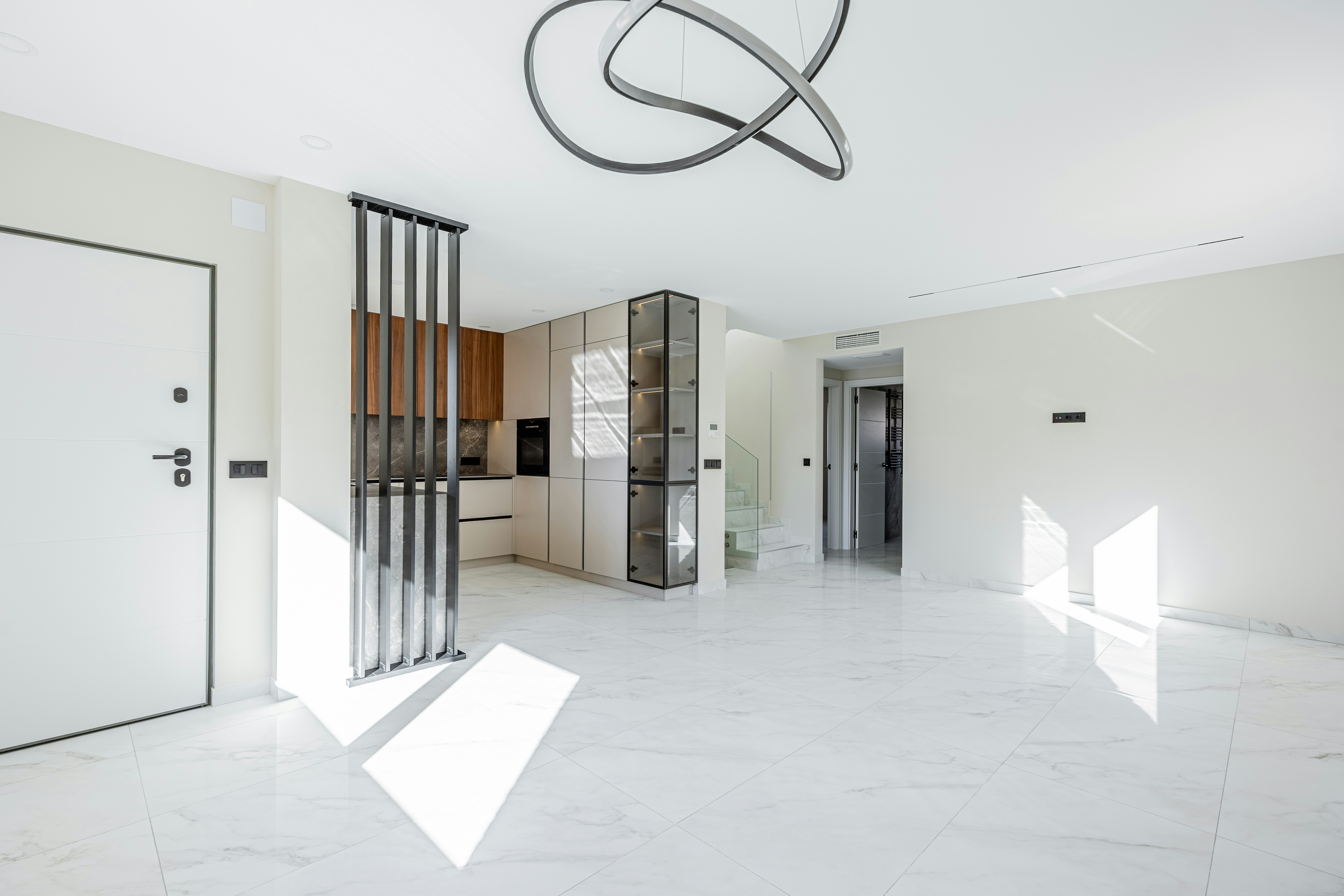 Bright living room with minimalist design