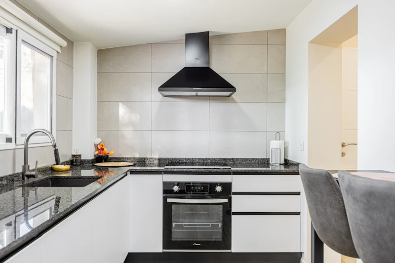 Modern kitchen with home appliances