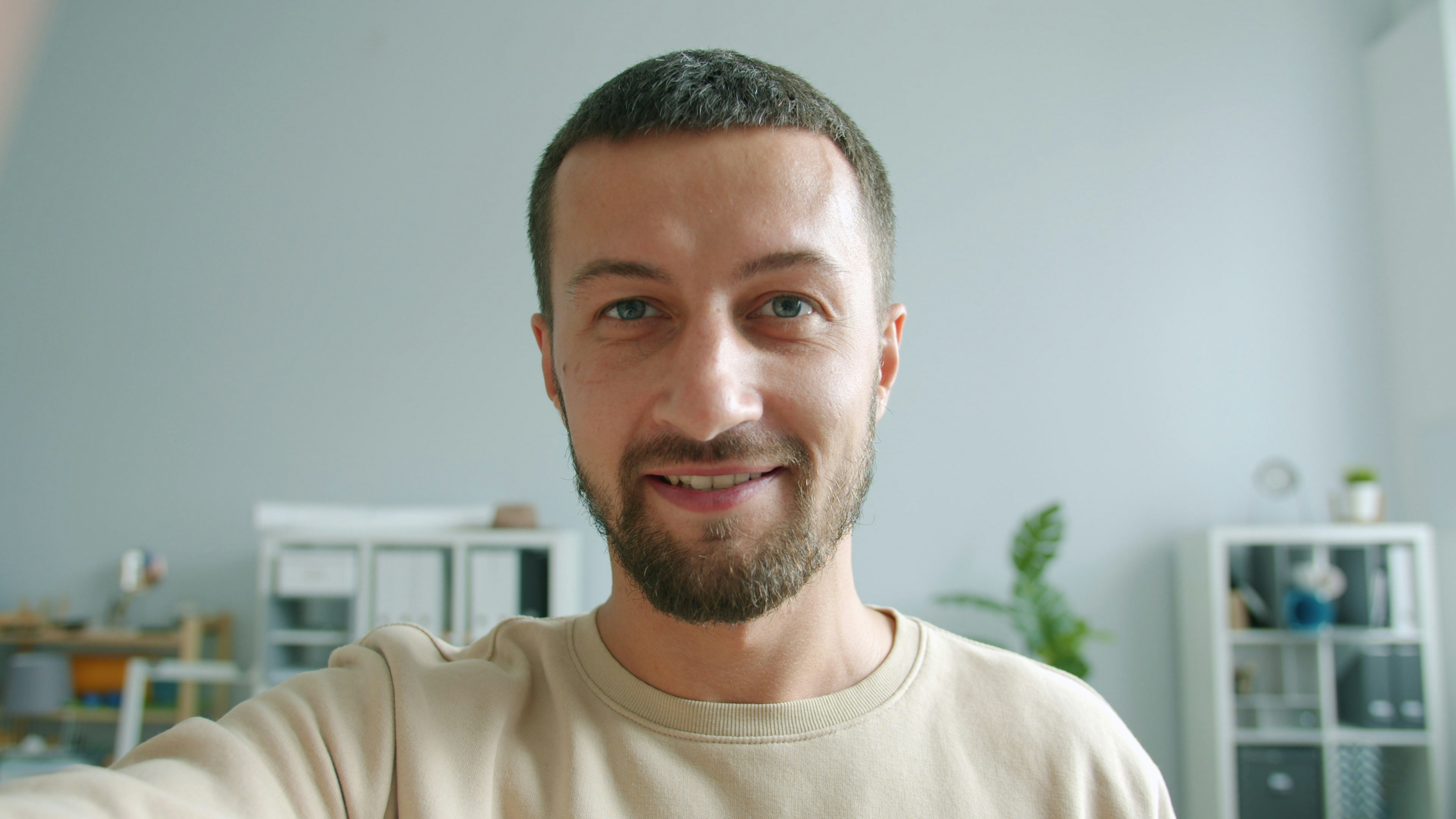 Businessman on video call