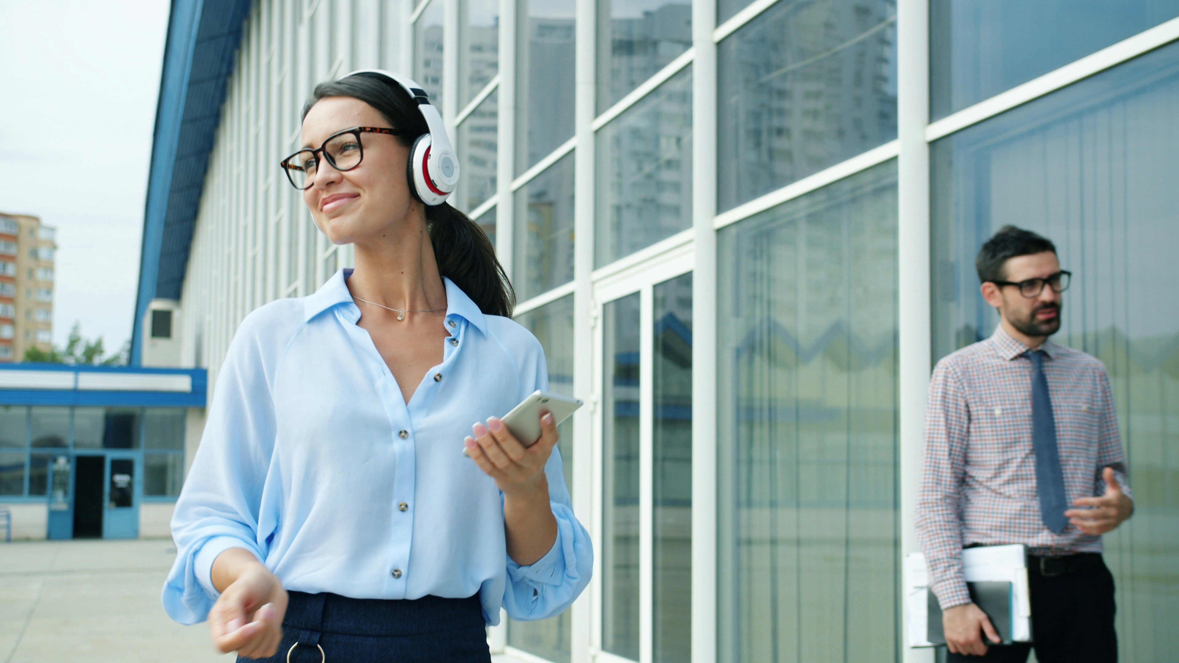 Executive in dark office