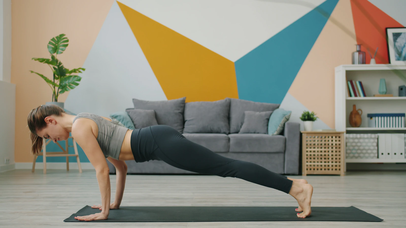 Push-up position for upper body strength