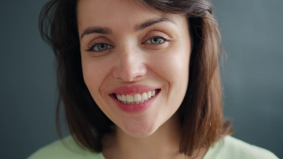 Eight porcelain veneers