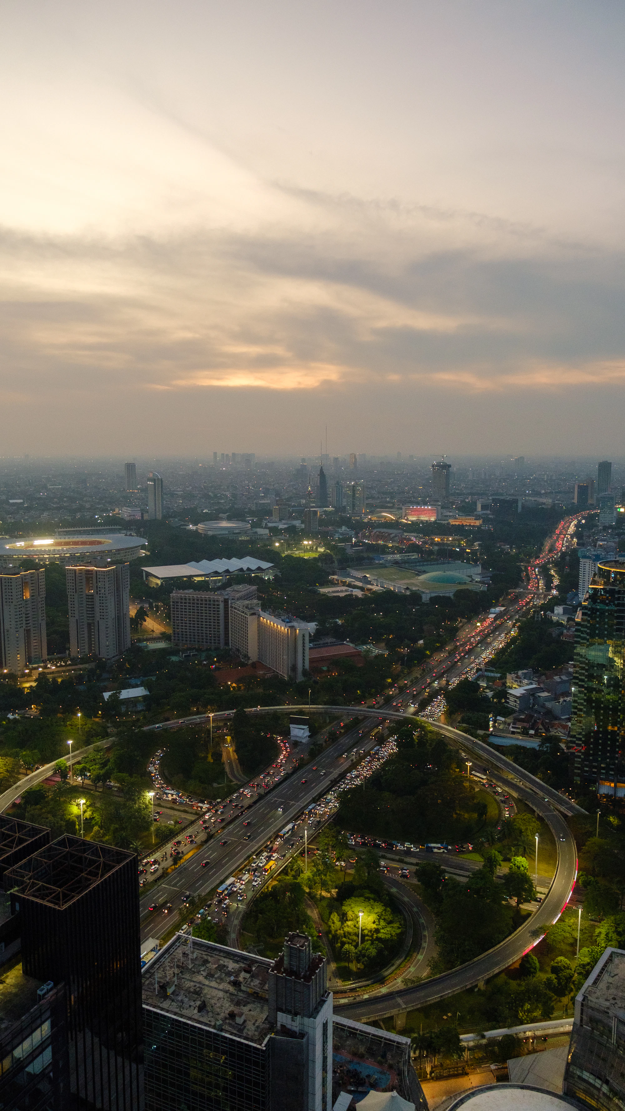 Highway at dusk — REPLACE