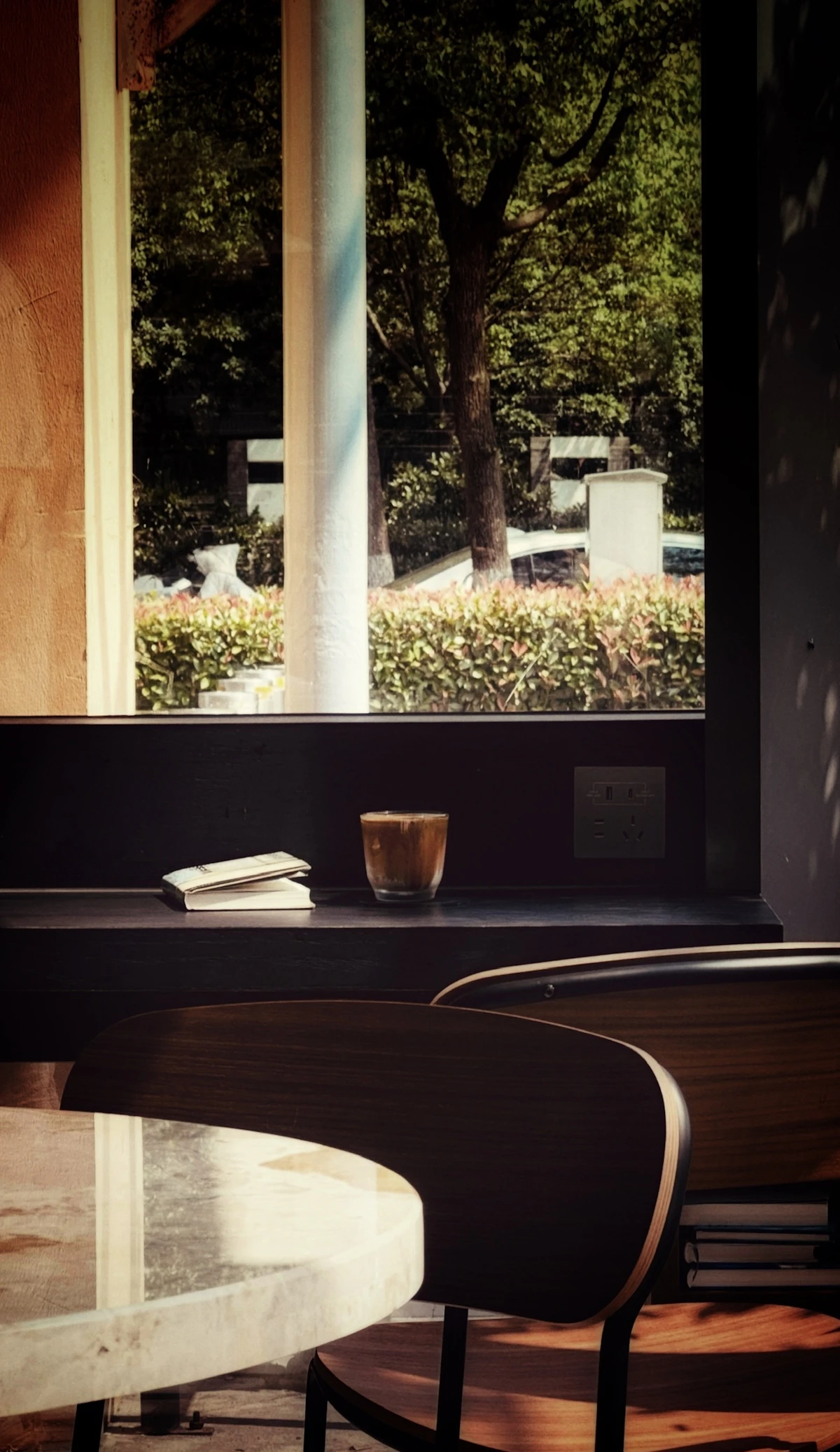 Coffee and books in a quiet reading corner