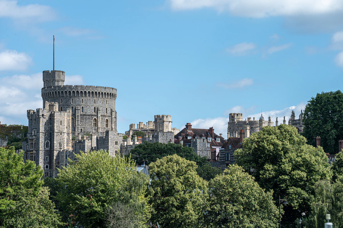 Windsor Castle under a blue sky