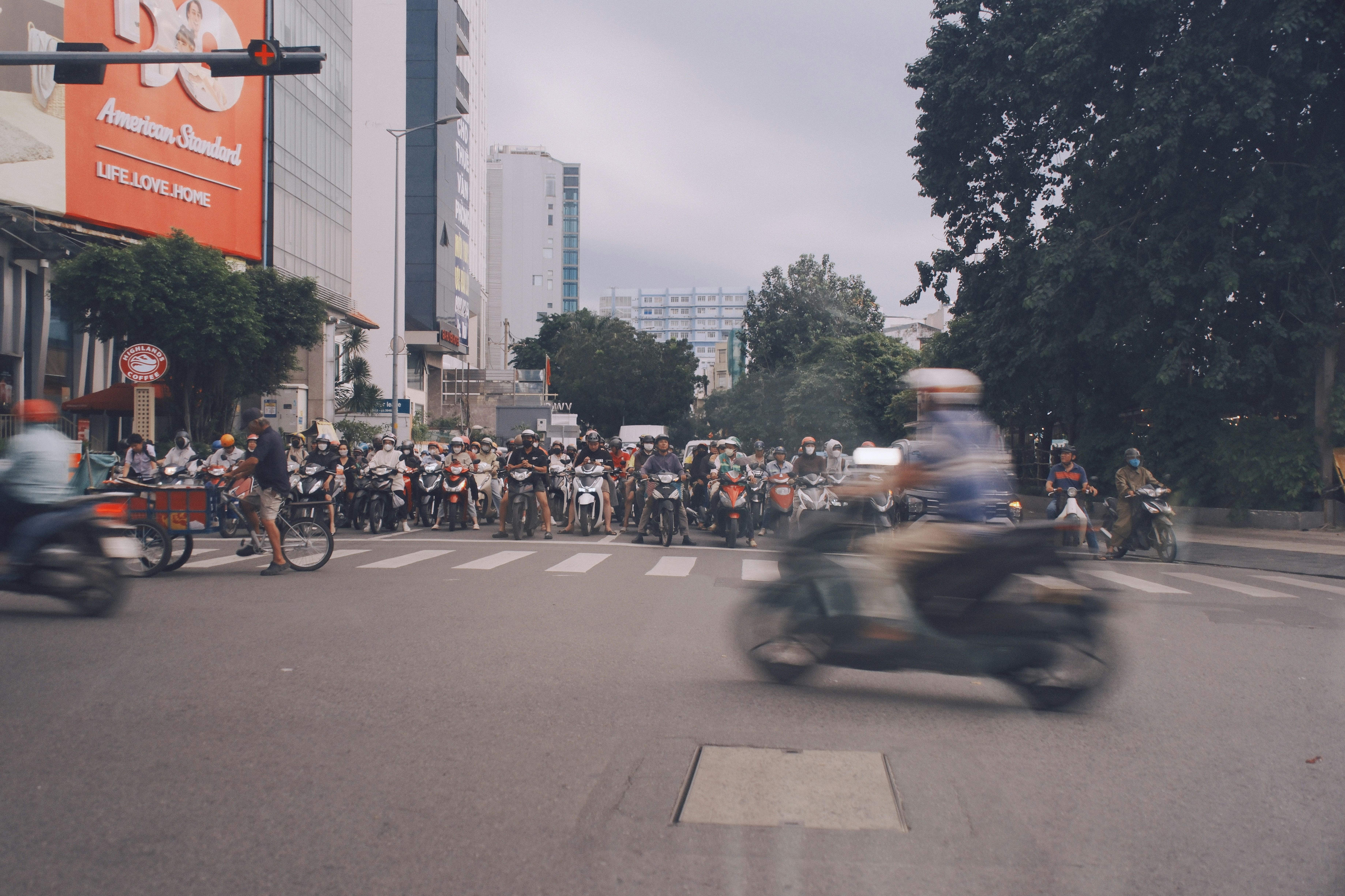 busy intersection where motorcycle accidents are common - Motorcycle crash attorney